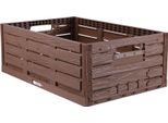 Robusta Scatola Pieghevole In Legno 60 X 40 X 21,8 Cm ( 45 L ) Scatole Impilabili - Cesto Della Spesa Pieghevole - Scatola Pieghevole Robusta E Resistente