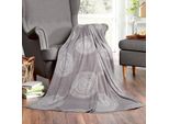 Coperta Coccolosa Super Soffice In Microfibra 150X200Cm (Cerchi) Coperta Soffice Per Divano, Divano E Letto, Copriletto - Lancio Per Divano