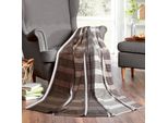 Coperta Coccolosa Super Soffice In Microfibra 150X200Cm (A Righe) Coperta Soffice Per Divano, Divano E Letto, Copriletto - Lancio Per Divano
