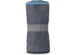 Asciugamano In Microfibra Per Sport, Sauna, Fitness - Asciugamano Da Viaggio - Compatto, Assorbente, Leggero E Ad Asciugatura Rapida (Grigio Con Profili Blu / 50X100Cm) Con Elastico