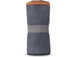Asciugamano In Microfibra Per Sport, Sauna, Fitness - Asciugamano Da Viaggio - Compatto, Assorbente, Leggero E Ad Asciugatura Rapida (Grigio Con Profili Arancioni / 50X100Cm) Con Elastico
