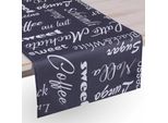 Tovaglia Estiva Con Stampa Brillante (Runner Da Tavola 160X40Cm) "Coffee"" Decorazione Da Tavola Primaverile Per Il Tavolo Da Pranzo - Sottotavola"