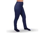 Leggings Termici Da Donna - Foderati A Vita Alta ( Blu - Look Jeans ) Leggings Termici Con Pile Interno - Pantaloni Invernali Caldi, Vita Alta ( M - 40/42 )