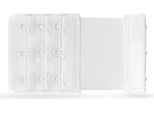 Estensore Per Reggiseno, Estensione Flessibile Per Reggiseni - Estensore Elastico Per Reggiseno 3 Ganci, Occhielli - 9,5 Cm X 5,5 Cm (Bianco) - Estensore Per Reggiseno