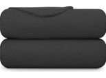 Coperta In Pile 130X170Cm ( Nero ) Coperta, Coperta Accogliente - Coperta Calda, Accogliente E Traspirante Con Bordo In Maglia Indemagliabile - Coperta Per Auto