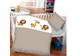 Biancheria Da Letto Per Bambini 2 Pezzi ( 100X135Cm / 40X60Cm ), 100% Cotone - Biancheria Da Letto Per Bambini Con Motivo Di Leoni E Giraffe