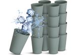 ( Confezione Da 16 ) Bicchieri Di Plastica Riutilizzabili - Senza Bpa - Lavabili In Lavastoviglie - ( 0,2L / Verde ) Pp Infrangibile - Bicchieri Riutilizzabili Per Feste, Bicchieri Da Campeggio Per Compleanni