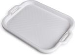 Vassoio Da Portata Vassoio Da Portata Con Manici - Vassoio Da Colazione Per Caffè, Tè, Cibo - Rettangolare (Bianco) 53 Cm X 37 Cm X 3 Cm