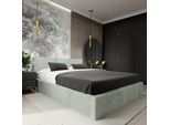 Muralo Letto Imbottito Per Camera Da Letto Letto Imbottito Con Rete Letto Con Testiera Imbottita Letto Matrimoniale 140X200 Letto Con Contenitore Zecca