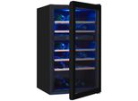 EXQUISIT Weinkühlschrank WS2-45-GTE-160G, G (A-G), schwarz, B:49cm H:86,5cm T:58cm, Weinkühlschränke, Digitale Temperaturanzeige