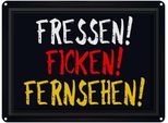 Vianmo Insegna Di Latta 30X40 Cm Fressen Ficken Fernsehen