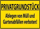 Vianmo Insegna In Legno 30X40 Cm PrivatgrundstÜCk Abl. Von MüLl Verboten
