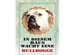 Vianmo Insegna In Legno 40X30 Cm Hund In Diesem Haus Wacht Bulldogge
