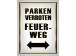 Vianmo Insegna In Legno 40X30 Cm Parken Verboten Feuerweg