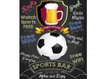 Vianmo Insegna In Legno 40X30 Cm Sports Bar Free Wine Darts Pool