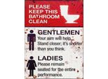 Vianmo Insegna In Legno 40X30 Cm Gentlemen Ladies Wc Toilette