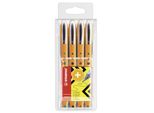 Stabilo® 2016/4 Rollerball - Worker+ - Fine - Confezione Da 4 - Verde, Rosso, Blu, Nero