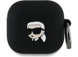 Karl Lagerfeld Kla4Runikk Airpods 4 Cover Nero/Nero Silicone Karl Head 3D