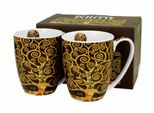 Set Di 2 Tazze Da Caffè Duo Klimt Tree Of Life In Porcellana, Mug, Tazza Da Tè, Tazza Da Caffè Con Manico 350 Ml