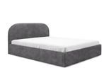 Letto Imbottito Gutto Grigio Moon 90X200 Doghe In Metallo Griglia Di Qualità Tessuto Felpato Con Box Letto E Contenitore