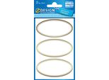 Avery Zweckform® 59419 Z-Design 59419, Etichette Per Marmellata, Cornice Dorata, 2 Fogli/6 Etichette
