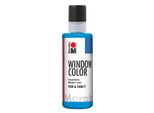 Marabu 0406 04 095 Window Color Fun&Fancy, Azurblau 095, 80 Ml
