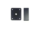 Piastra Di Montaggio Brodit 215451 Piastra Distanziale, 50X50X19 Mm. Con Fori Amps Preforati.