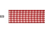 PrÄSent 619 4020-609 Zierband Mit Draht Karo 40 Mm X 20 M, Rot/Weiß