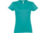Sols - T-Shirt "Imperial"" Da Donna A Maniche Corte PC291 (L) (Blu Caraibico)"