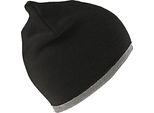 Cappello / Berretto Invernale Unisex Result, Reversibile BC977 (Taglia Unica) (Nero/Grigio Screziato)