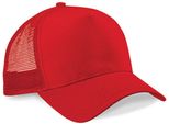 Trucker Retro Cap Beechfield Snapback Cap 5-Panel Vari Colori Colori (Rosso Classico)