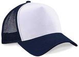 Trucker Retro Cap Beechfield Snapback Cap 5-Panel Vari Colori Colori (Francese/Bianco)