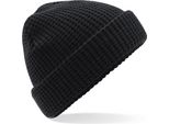 Cappello Invernale Unisex Beechfield In Maglia Waffle RW3664 (Taglia Unica) (Nero)