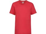 Maglietta Fruit Of The Loom Per Bambini, Manica Corta (2 Pezzi/Confezione) BC4269 (3-4 Anni (104)) (Rosso)