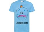 Rick And Morty Herren Meeseeks Maglietta Existence Is Pain NS4421 (M) (Blau)