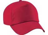 Berretto Da Baseball Beechfield Unisex Original Con 5 Pannelli PC2097 (Taglia Unica) (Rosso)
