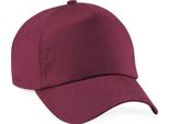 Berretto Da Baseball Beechfield Unisex Original Con 5 Pannelli PC2097 (Taglia Unica) (Borgogna)