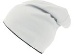 Atlantis Extreme Reversible Jersey Slouch Beanie Hat AB178 (Taglia Unica) (Bianco/Nero)