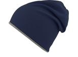 Atlantis Extreme Reversible Jersey Slouch Beanie Hat AB178 (Taglia Unica) (Navy/Grey)