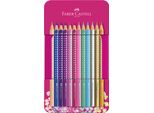 FABER-CASTELL Matite Colorate Sparkle 12 Astuccio In Metallo