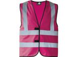 Korntex KX140 | Gilet Ad Alta Visibilità Con Quattro Strisce Riflettenti En Iso 20471 - Colore: Magenta - Taglia: M