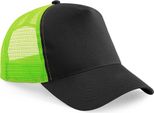 Cappello Da Baseball Beechfield Trucker A Rete Da Uomo RW260 (Taglia Unica) (Nero/Lime)