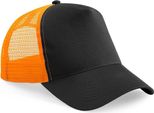 Cappello Da Baseball Beechfield Trucker A Rete Da Uomo RW260 (Taglia Unica) (Nero/Arancio)