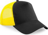 Cappello Da Baseball Beechfield Trucker A Rete Da Uomo RW260 (Taglia Unica) (Nero/Giallo)