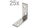 Alberts 851903 Staffa Per Sedia, Acciaio Inox, 75 X 75 X 16 Mm, Set Da 25