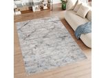 Tappeto Soggiorno Camera Da Letto A Pelo Corto Moderno Design Screziato Grigio Crema ÖKotex 80 X 150 Cm