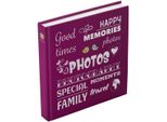Henzo Album Fotografico Jumbo Wording Bordeaux 30X30 Cm 100 Pagine Bianche