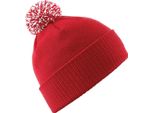 Beechfield - Berretto Da Uomo/Donna Unisex BC4657 (Taglia Unica) (Rosso/Bianco)