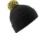 Beechfield - Berretto Per Uomo/Donna Unisex BC4657 (Taglia Unica) (Nero/Giallo)