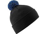 Beechfield - Berretto Da Uomo/Donna Unisex BC4657 (Taglia Unica) (Nero/Blu Royal)